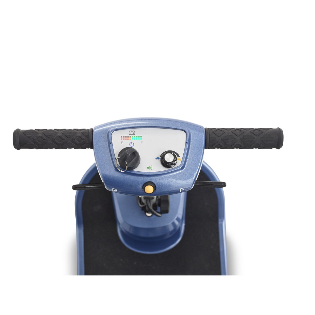 Tiller and control panel of the Journey So Lite folding mobility scooter