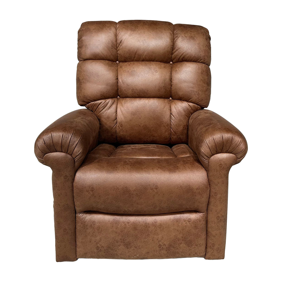 Journey Perfect Sleep Chair lift recliner in DuraLux Tan, front view
