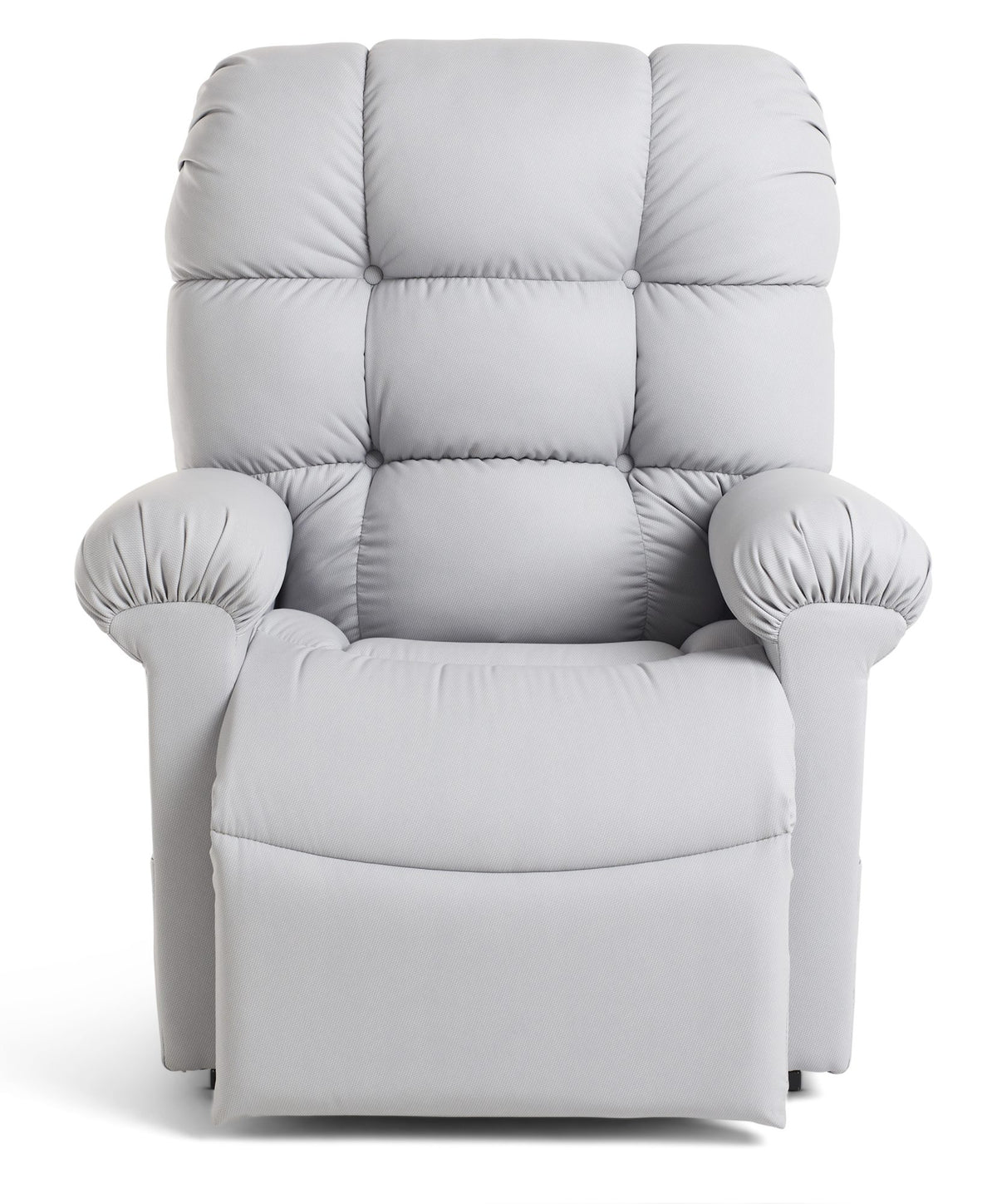 Journey Perfect Sleep Chair 2-Zone power lift recliner in MiraLux Light Grey, front view
